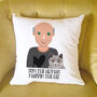 Personalised Cat Dad Gift Cushion, thumbnail 3 of 12