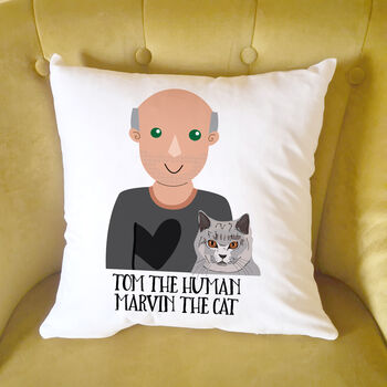 Personalised Cat Dad Gift Cushion, 3 of 12