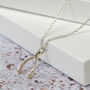 Sterling Silver Wishbone Necklace, thumbnail 2 of 7