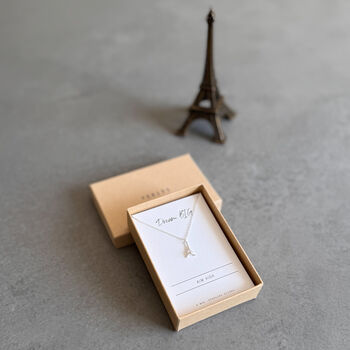 Dream Big Sterling Silver Eiffel Tower Necklace – Motivational Gift For Her, 5 of 8