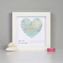 You Are My World Map Heart Valentine's Framed Print, thumbnail 2 of 7