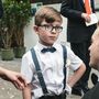 Herbie Blue Silk Toddler And Boy's Bow Tie, thumbnail 1 of 5