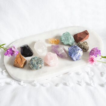 Raw Rose Quartz Healing Crystal Gift Set Libra, 5 of 5