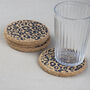 Cork Placemats And Coasters | Leopard Print, thumbnail 1 of 5