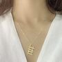 Gold Plated Ladder Pendant Necklace, thumbnail 4 of 6