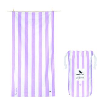 Personalised Stripe Micro Fibre Beach And Swim Towel, 9 of 9