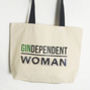 'Gindependent Woman' Gin Tote Bag, thumbnail 2 of 2