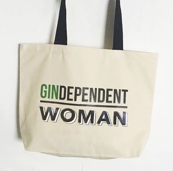 'Gindependent Woman' Gin Tote Bag, 2 of 2