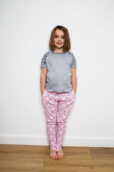 Kids Harem Style Trouser Children's Leggings In Pink, 9 of 9