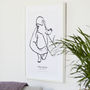 'The Hug' Personalised To Scale New Baby Print, thumbnail 1 of 4
