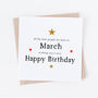 Personalised Birth Month Birthday Card, thumbnail 1 of 3