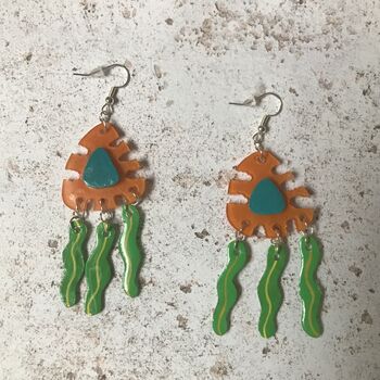 Abstract Flower Earrings, 2 of 2