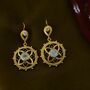 Moonstone Gold Plated Dangle Earrings, thumbnail 1 of 3