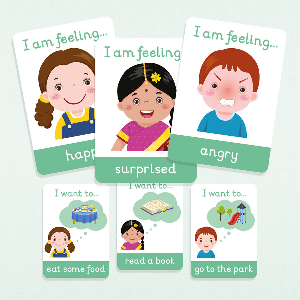 Emotions And Daily Activity Flashcards By My Little Learner