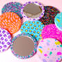 Pink And Purple Leopard Print Pocket Mirror With Pouch, thumbnail 6 of 7