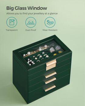 Four Tier Jewellery Organiser Jewellery Box Storage, 5 of 7
