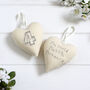 Personalised 2nd Cotton Or Any Anniversary Hanging Heart Gift, thumbnail 4 of 11