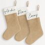 Personalised Jute Stocking, thumbnail 1 of 2