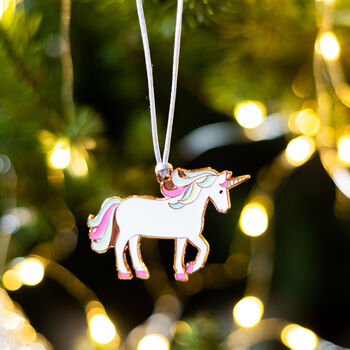 Unicorn Christmas Tree Decoration By Chameleon And Co ...