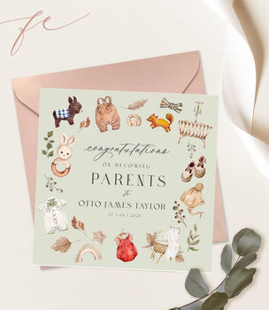 Boho New Baby Card | Congratulations New Parents Card, 9 of 10