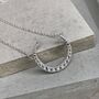 Sterling Silver Sparkly Crescent Moon Necklace, thumbnail 6 of 8