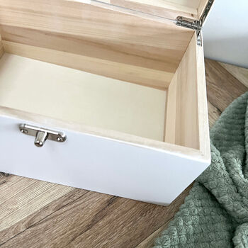 Personalised Modern Any Occasion White Memory Box Three Sizes 22cm | 27cm | 30cm, 6 of 8
