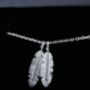 Mum And Daughter Sterling Silver Feather Necklace, thumbnail 6 of 12
