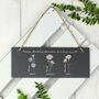 Personalised Birth Flower Month Hanging Slate Sign, thumbnail 1 of 6