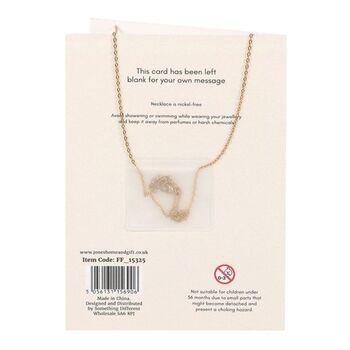 Pink Aura Crystal Necklace Greeting Card, 4 of 4