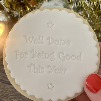 Large Biscuit Stocking Filler With A Message From Santa, 2 of 8