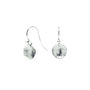 Silver Hammered Disc Drop Earrings, thumbnail 2 of 5