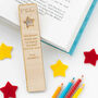 Personalised A* Teacher Wooden Bookmark Star, thumbnail 3 of 6