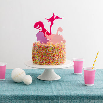 Children's Blue Dinosaurs Party Cake Topper Collection, 3 of 3