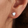 70th Birthday Sterling Silver Heart Earrings, thumbnail 5 of 5
