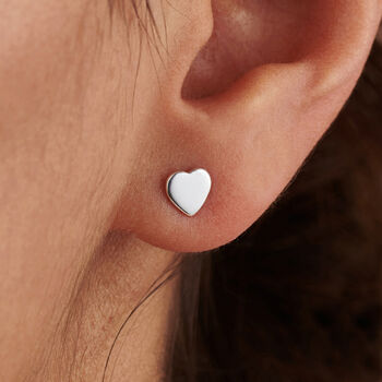 70th Birthday Sterling Silver Heart Earrings, 5 of 5