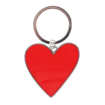 You Are Loved Heart Red Enamel Keyring, 2 of 2