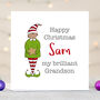 Grandson Personalised Christmas Card, thumbnail 1 of 5