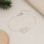 Sterling Silver Linked Circles Bracelet, thumbnail 3 of 7