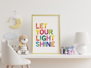Let Your Light Shine Rainbow Print, 2 of 5