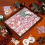 William Morris Strawberry Theif Plum Cushioned Lap Tray, thumbnail 5 of 6