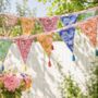 Hand Block Print Bunting With Tassels, thumbnail 1 of 4