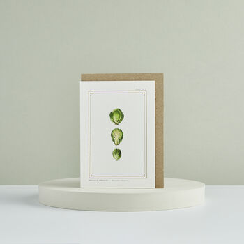 Botanist Archive Brussel Sprouts Christmas Card, 3 of 4