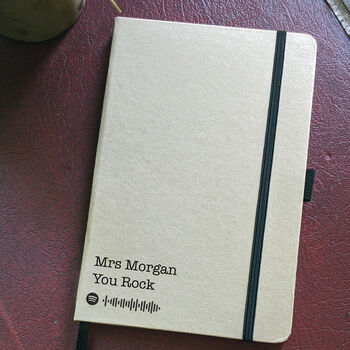 Personalised Teacher Notebook With Spotify Code, 7 of 7