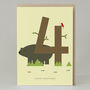 Lucky Pine: Happy 4th Birthday Card, thumbnail 1 of 2