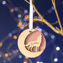 Starry Wolf Wood Personalised Christmas Decoration, thumbnail 3 of 6