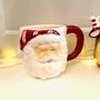Ceramic Christmas Santa Shaped Mug, thumbnail 1 of 7