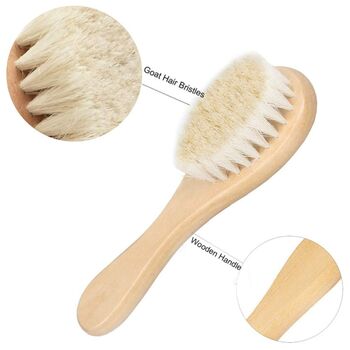 The Softest Natural Goat Bristles Baby Hair Brush, 4 of 6
