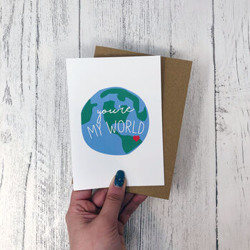 Anniversary Romantic Card 'You're My World', 4 of 4