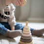 Personalised Wooden Natural Teddy Stacking Toy, thumbnail 2 of 5