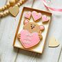 Personalised Love Bear Letterbox Cookies 'Pink Or Red', thumbnail 6 of 6